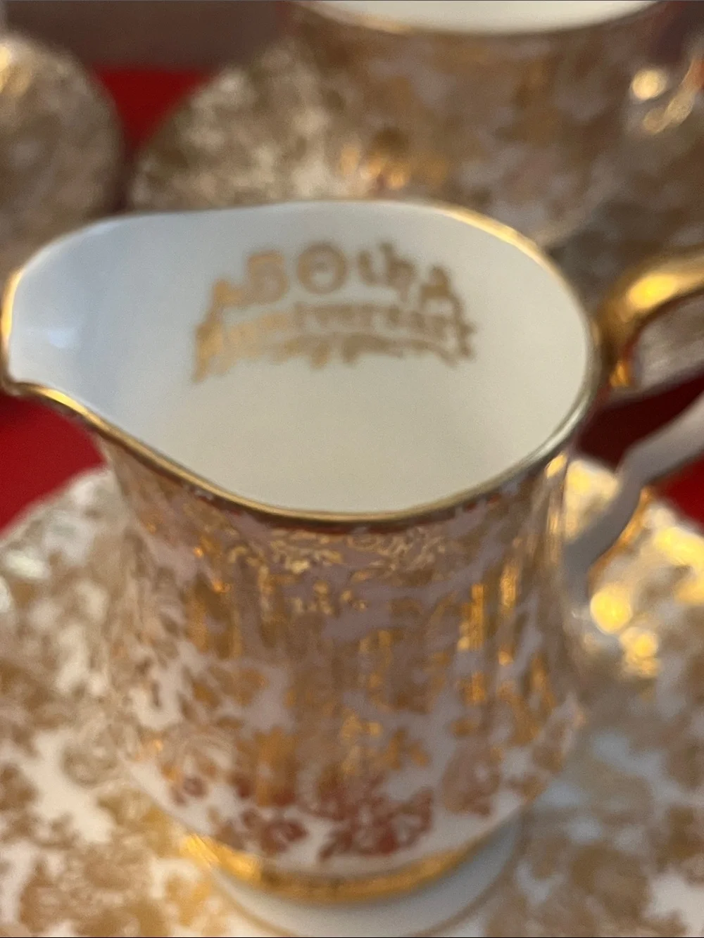 Royal Windsor Bone China  Creamer, sugar bowl Tea Cup & Saucer -50th Anniversary